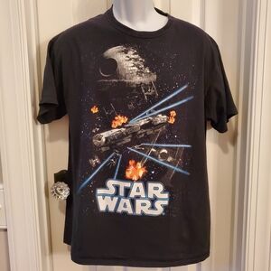 Star Wars Black Graphic T-Shirt Sz L